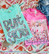 But God Mint floral tee