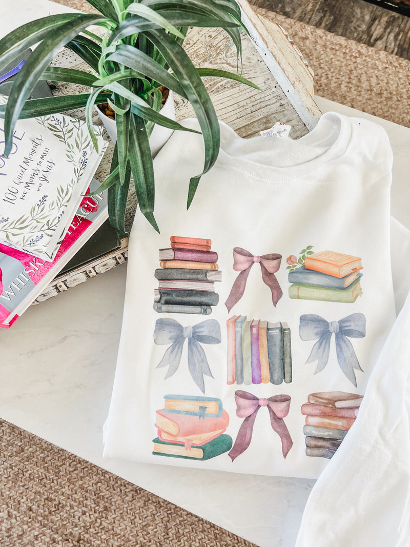 Sweet stacks of books sweatshirt or tee