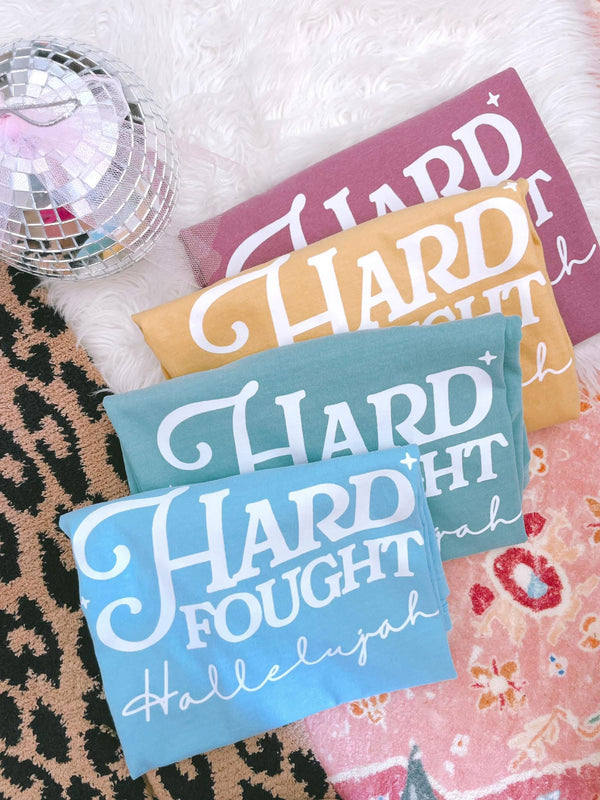 Hard fought hallelujah tees (comfort colors)