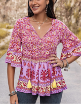 Tie Neck Babydoll Top
