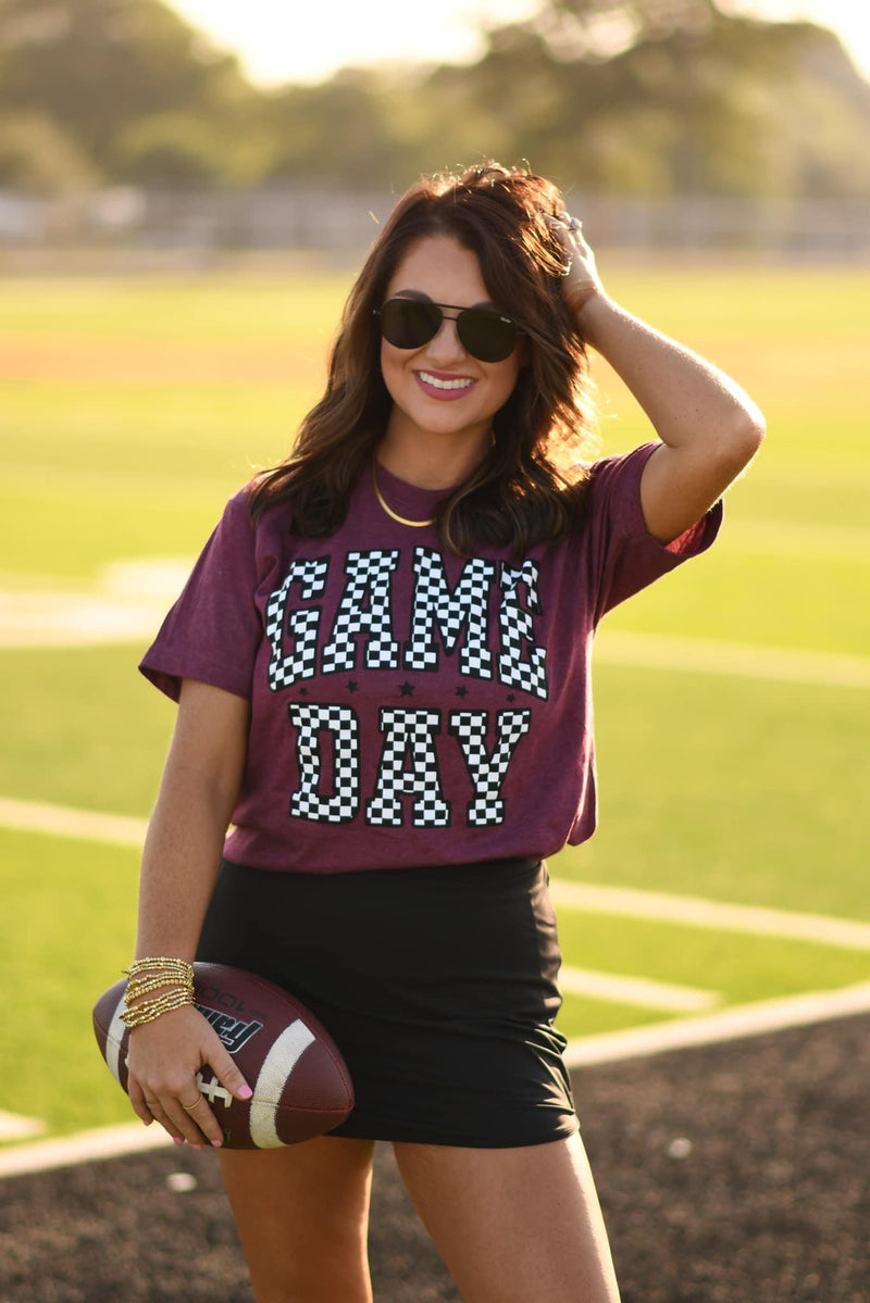 Checker Gameday Tee (multi color options)