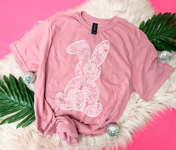 Pretty Lace Bunny tee