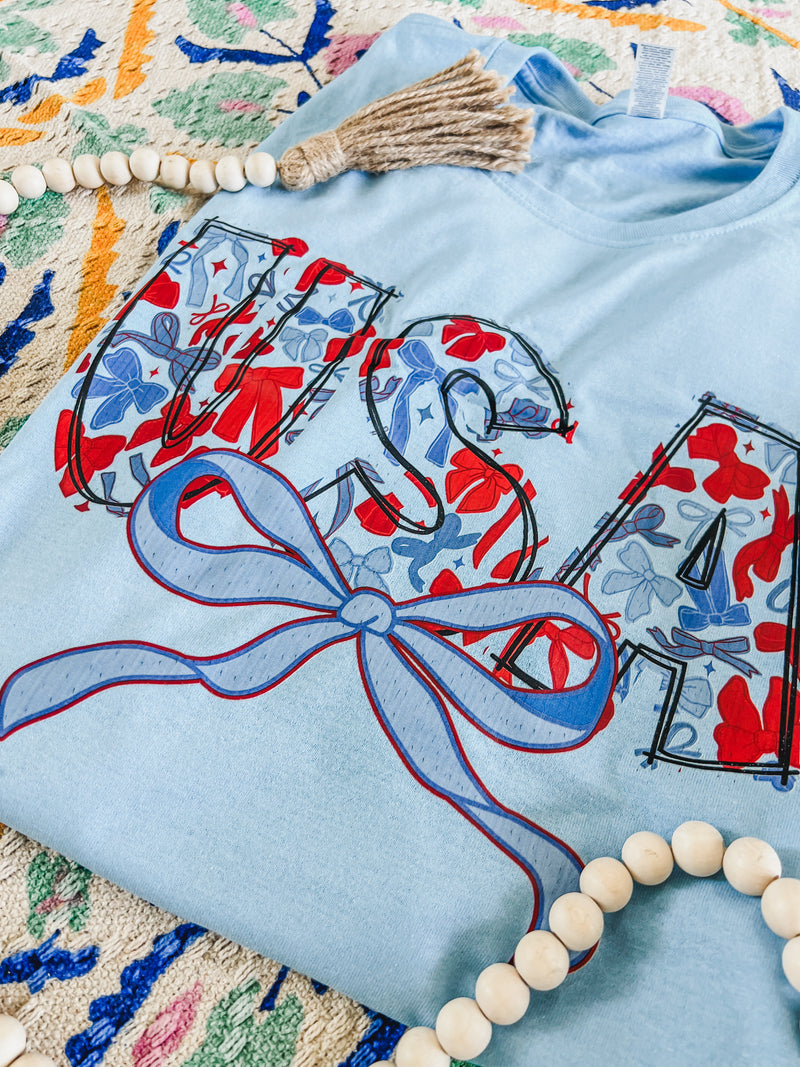 USA bows tee
