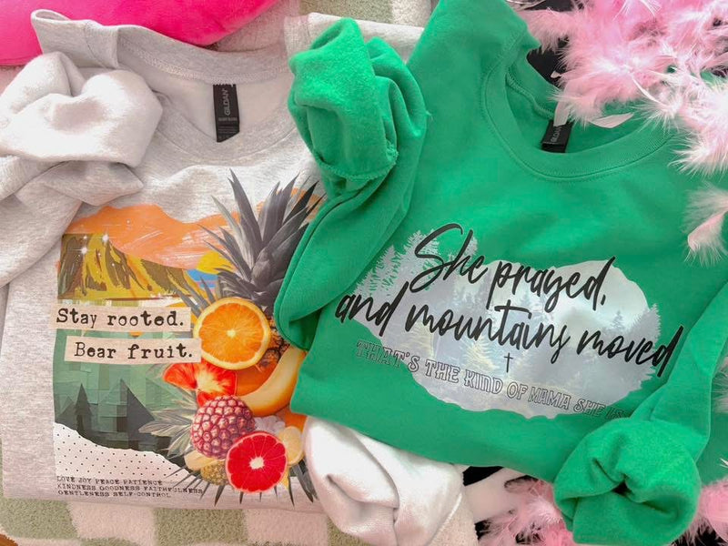 Stay Rooted bear fruit sweatshirt