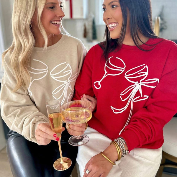 Bestie Champagne glasses sweatshirt