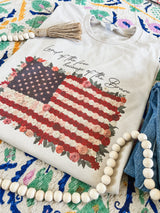 Land of the free because of the brave tee