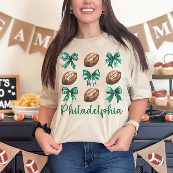 Coquette Eagles tan tee