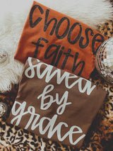 Saved by Grace, espresso tee