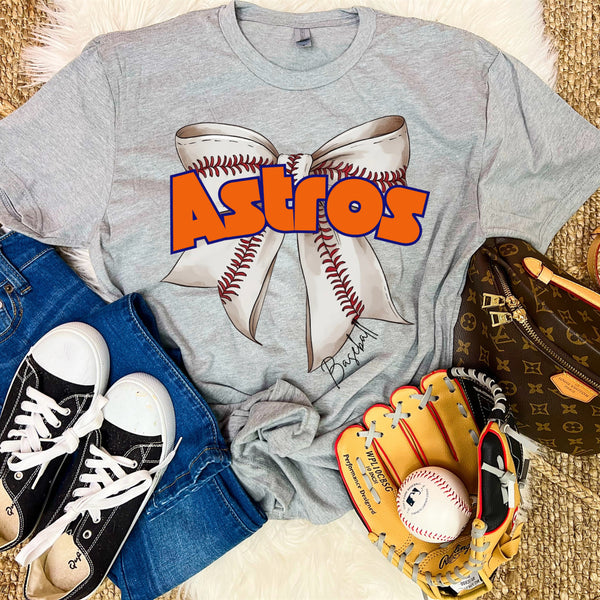 Astros Baseball Bow tee