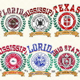 Vintage Gameday Crest sweatshirts or tees