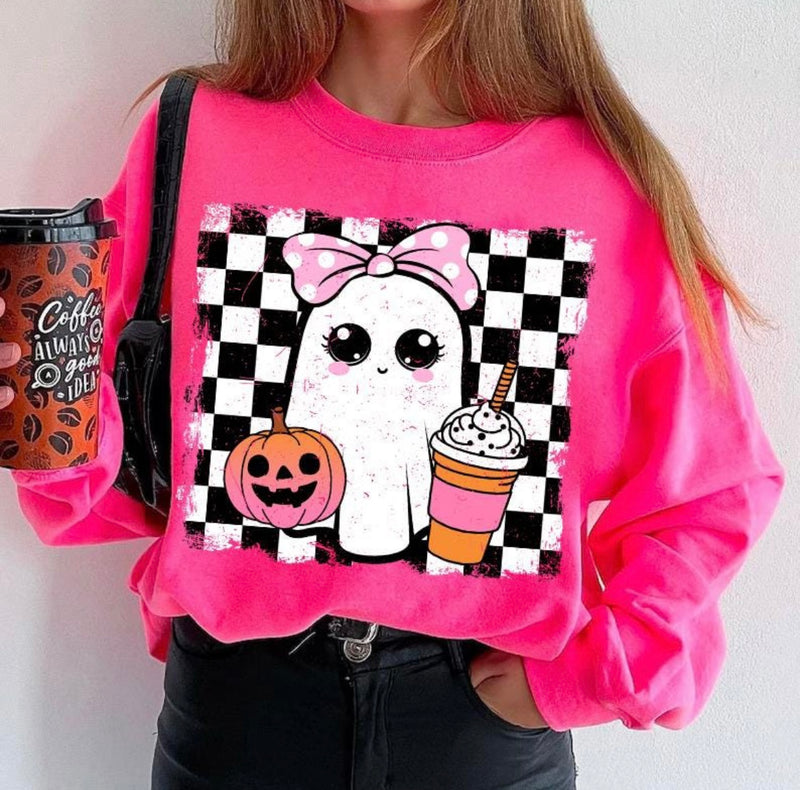 Pop of Pink Ghost sweatshirt