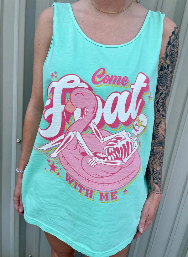 Come float with me comfort colors tank