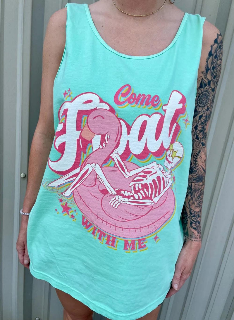 Come float with me comfort colors tank