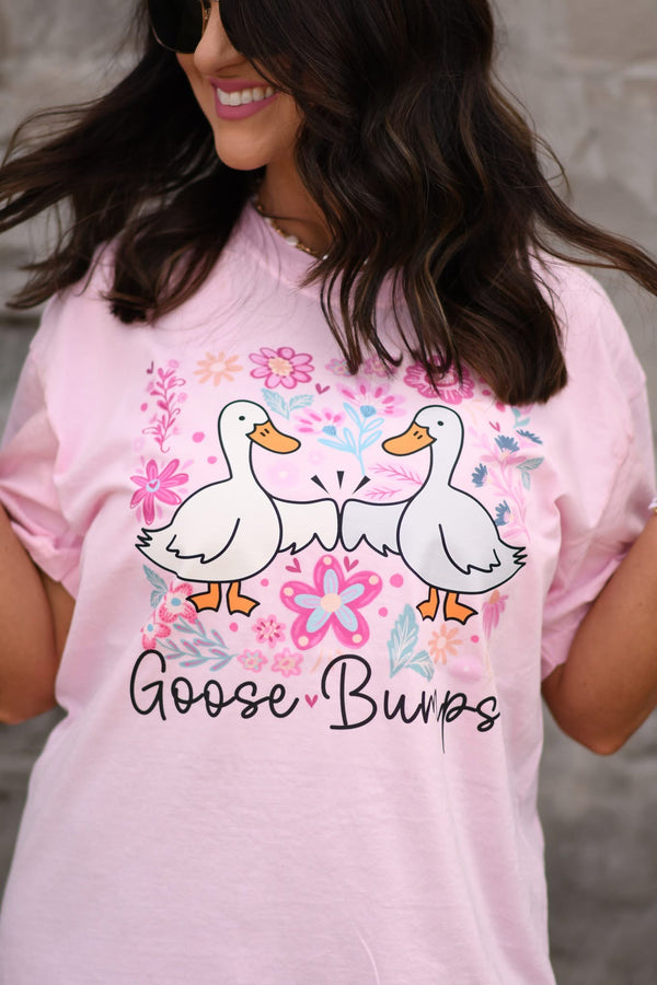Goose bumps pink tee