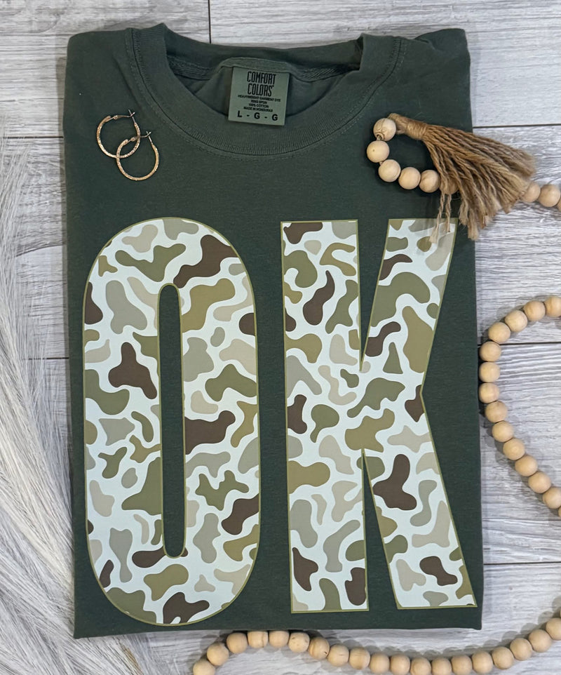 Camo state - comfort colors tee
