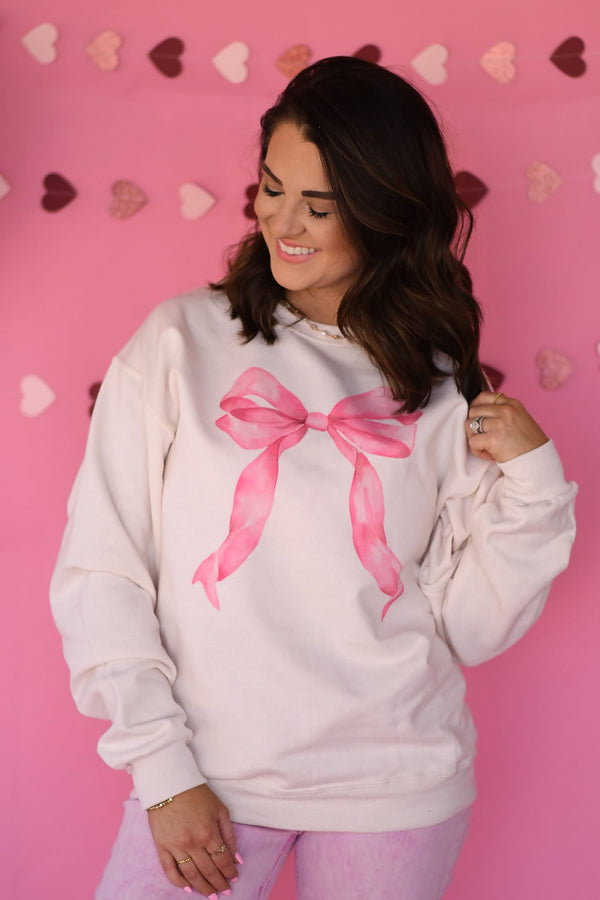 Big Pink Bow sweatshirt