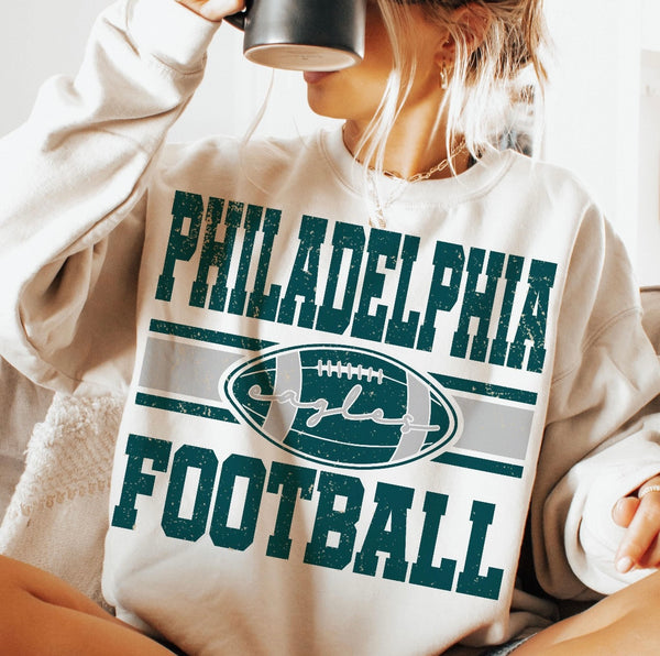 Varsity Letter Philadelphia Eagles tan sweatshirt