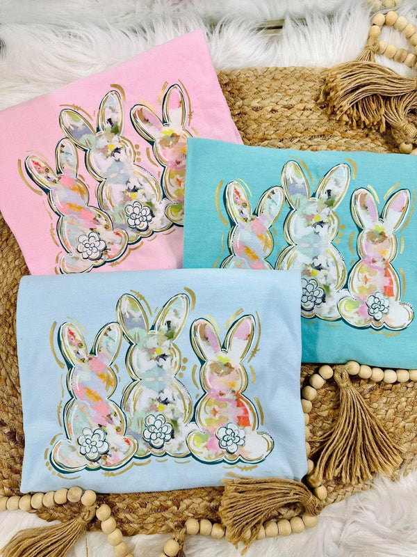 Precious trios bunny tee (3 color options)
