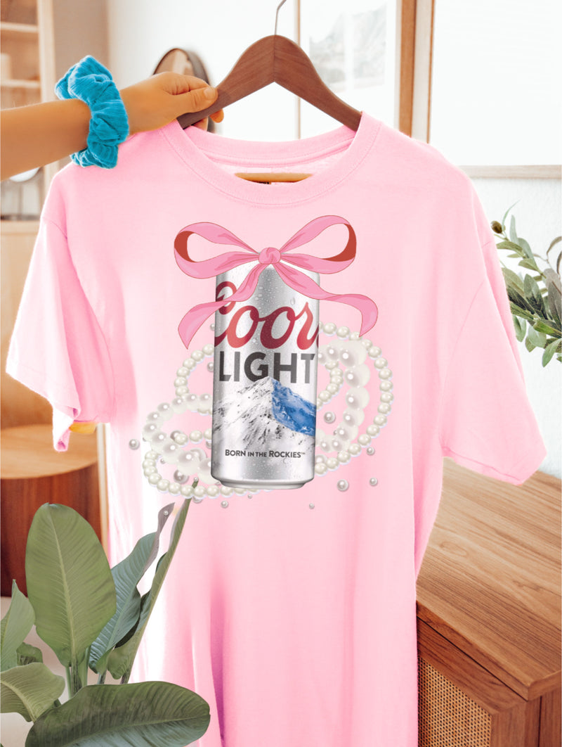 Girly chic drinks tee (multiple options)