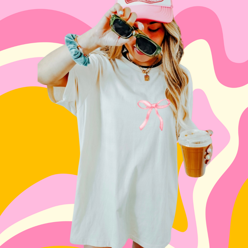 Pretty Bow Coffee tee