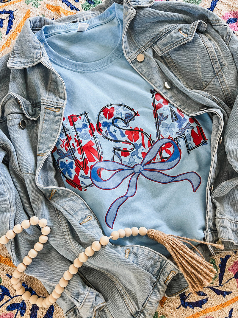 USA bows tee