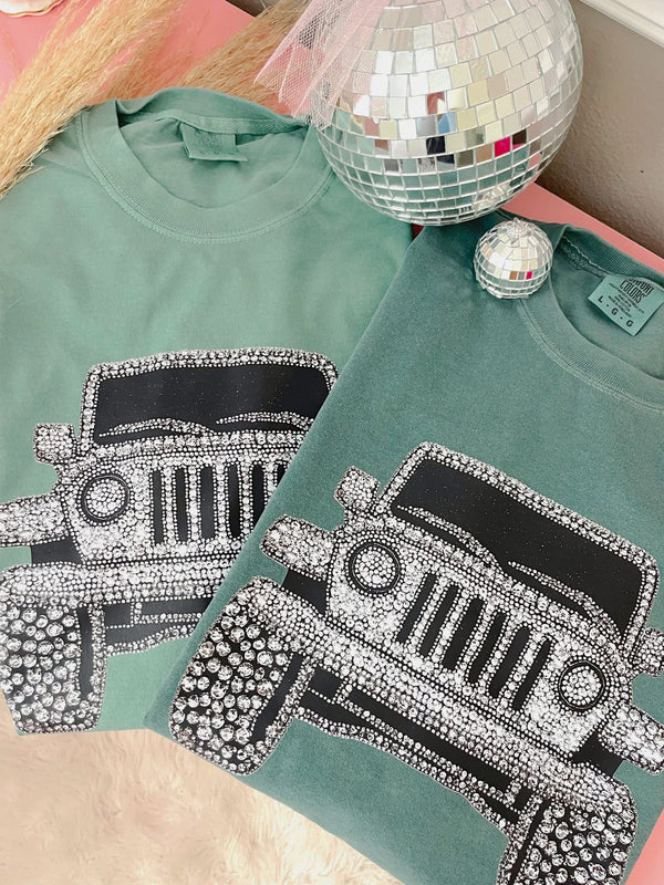 Rhinestone jeep tee