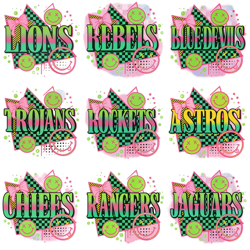 Nirvana retro mascot tees (many team options)