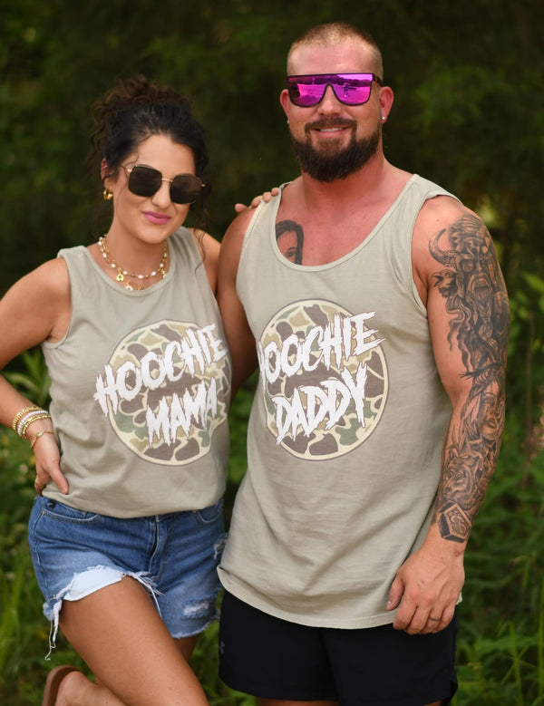 Hoochie Mama / Daddy camo comfort colors tank