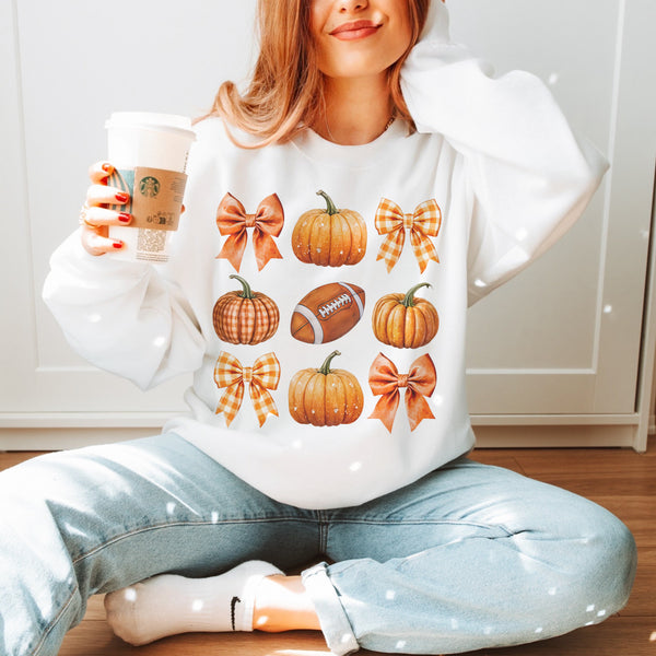 Pumpkin Football Icons sweatshirt or Tee