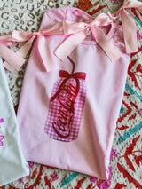 Preppy checked drink Tee (3 options)