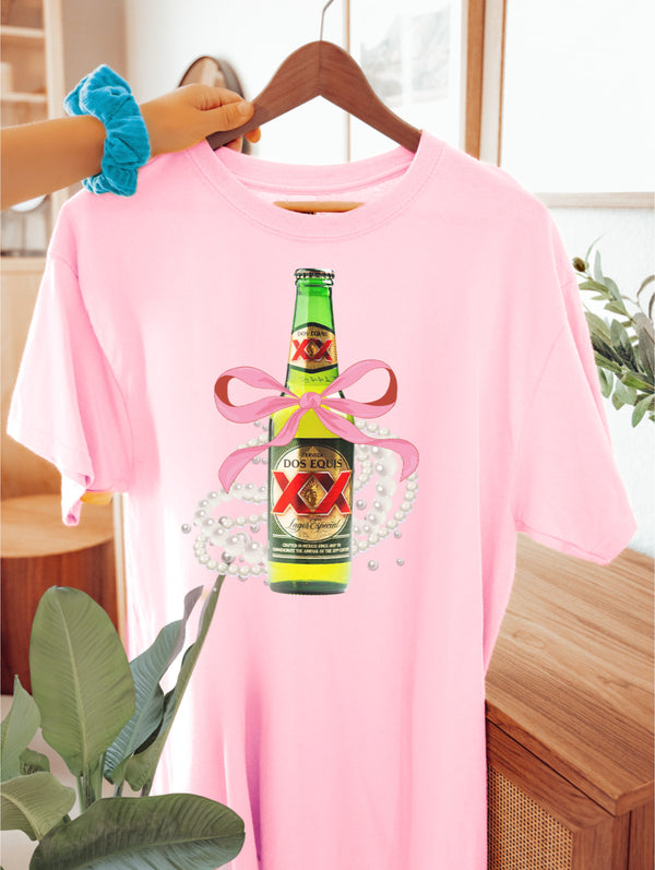 Girly chic drinks tee (multiple options)