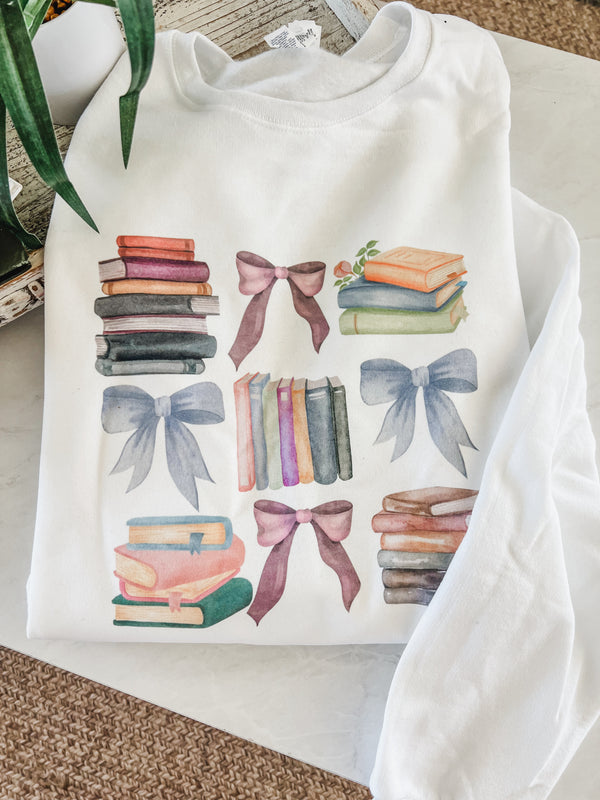 Sweet stacks of books sweatshirt or tee