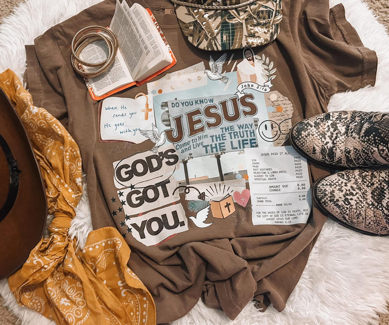 God’s got you - comfort colors tee