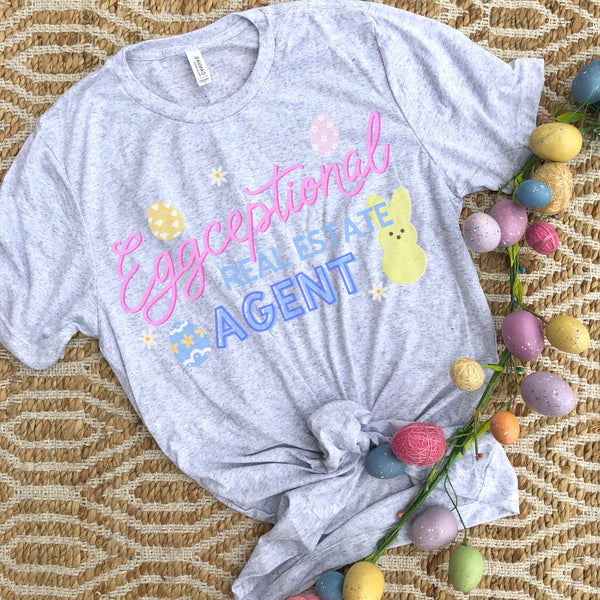 Eggceptional real estate agent Easter tee
