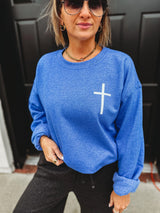Daughter of the King blue sweatshirt