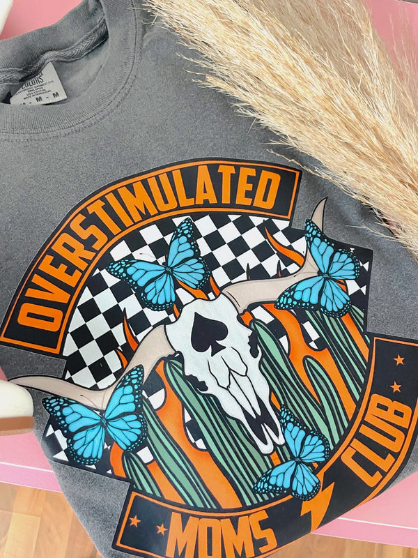 Overstimulated moms club - western tee