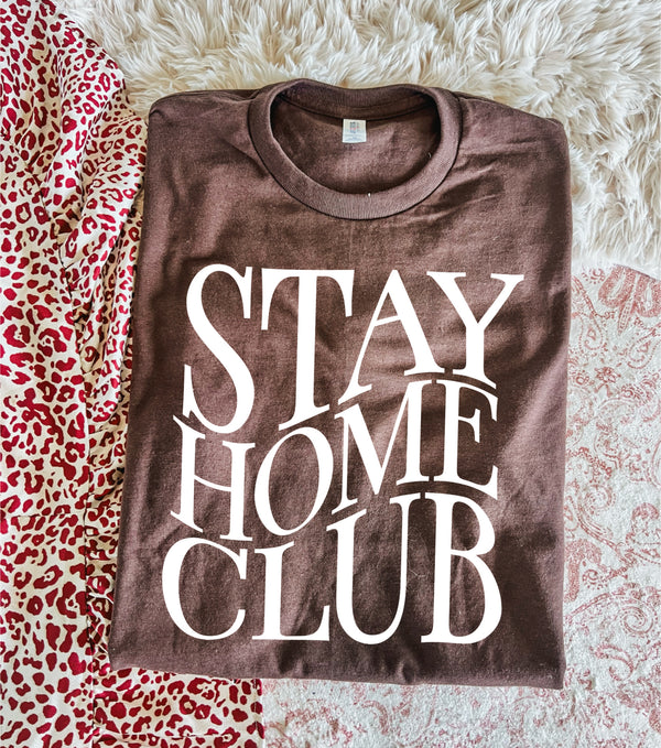 Stay home club tee brown