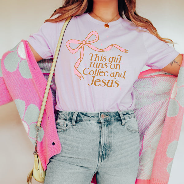 This girl runs on Coffee and Jesus tee