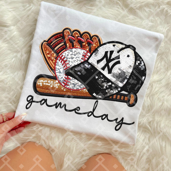 MLB Gameday faux bling tees