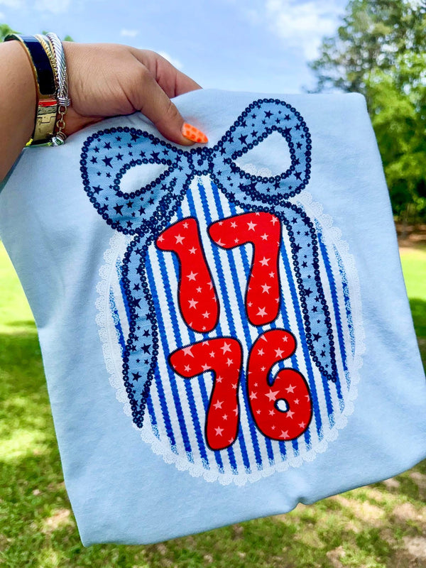 Preppy frame 1776 tee