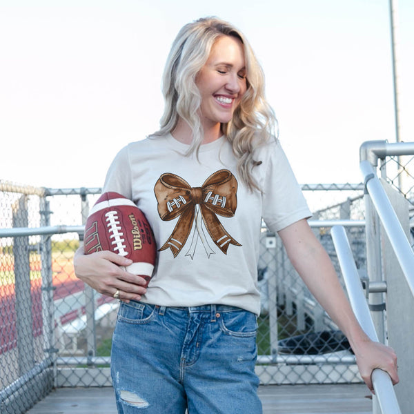 Football Bow tee