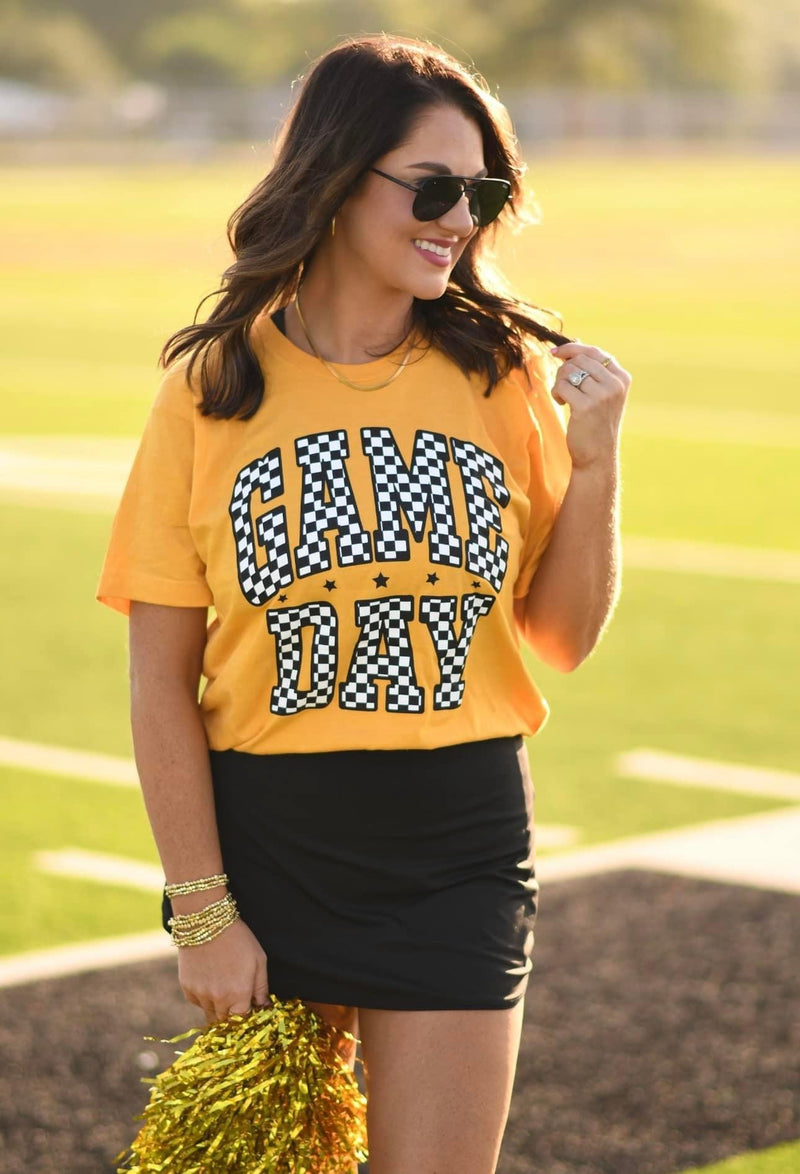 Checker Gameday Tee (multi color options)
