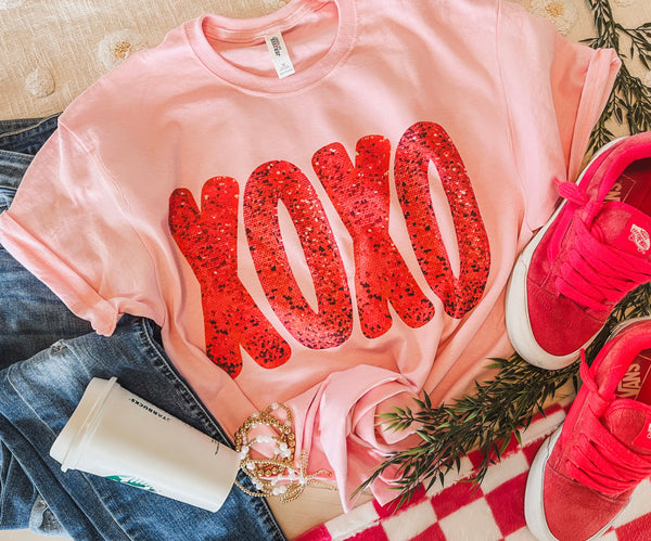 XOXO faux bling sweatshirt