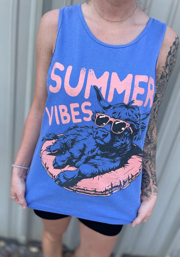 Summer vibes comfort colors tank