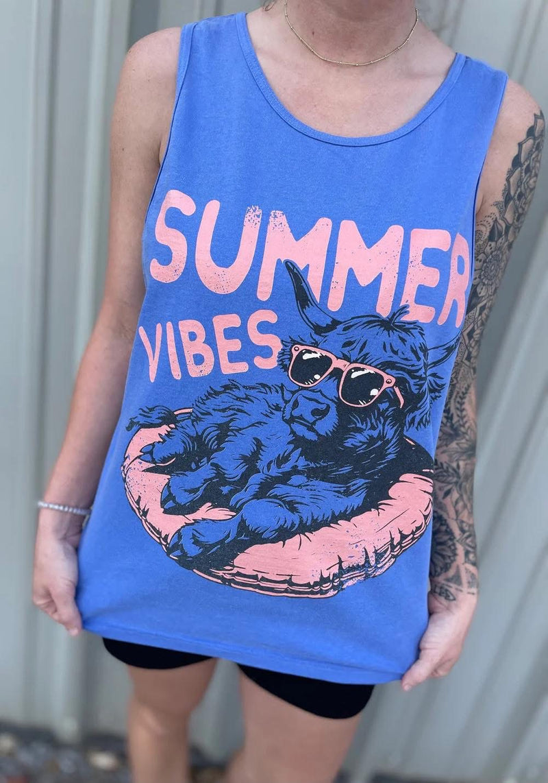 Summer vibes comfort colors tank