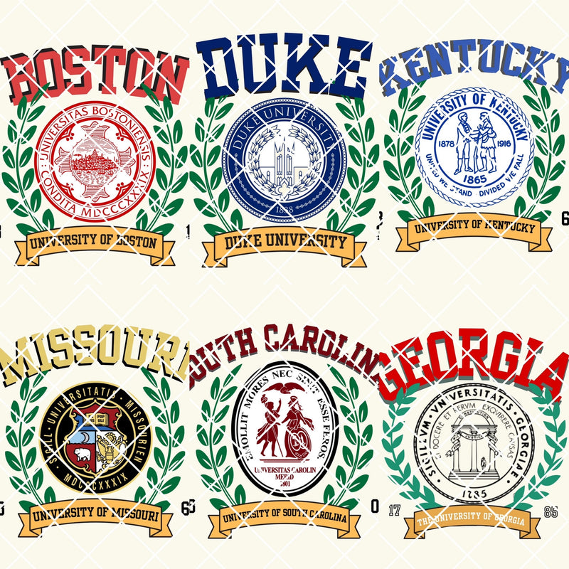 Vintage Gameday Crest sweatshirts or tees