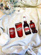 Diet coke, diet Dr Pepper, Coke Zero and Dr Pepper design sweatshirt or tee