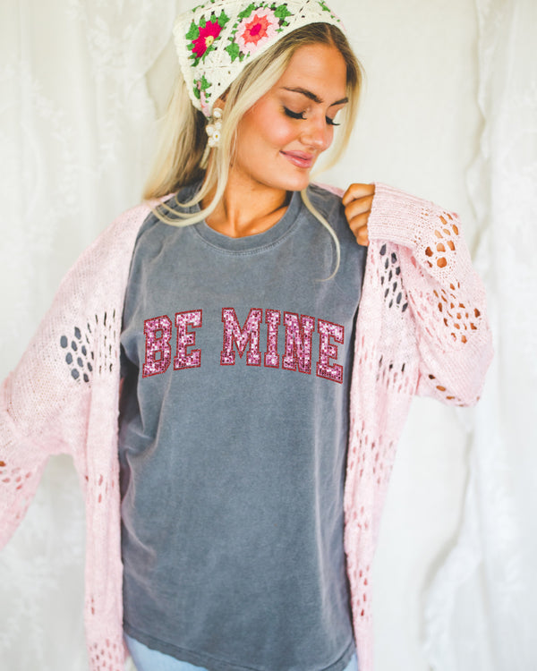 Be Mine faux glitter tee