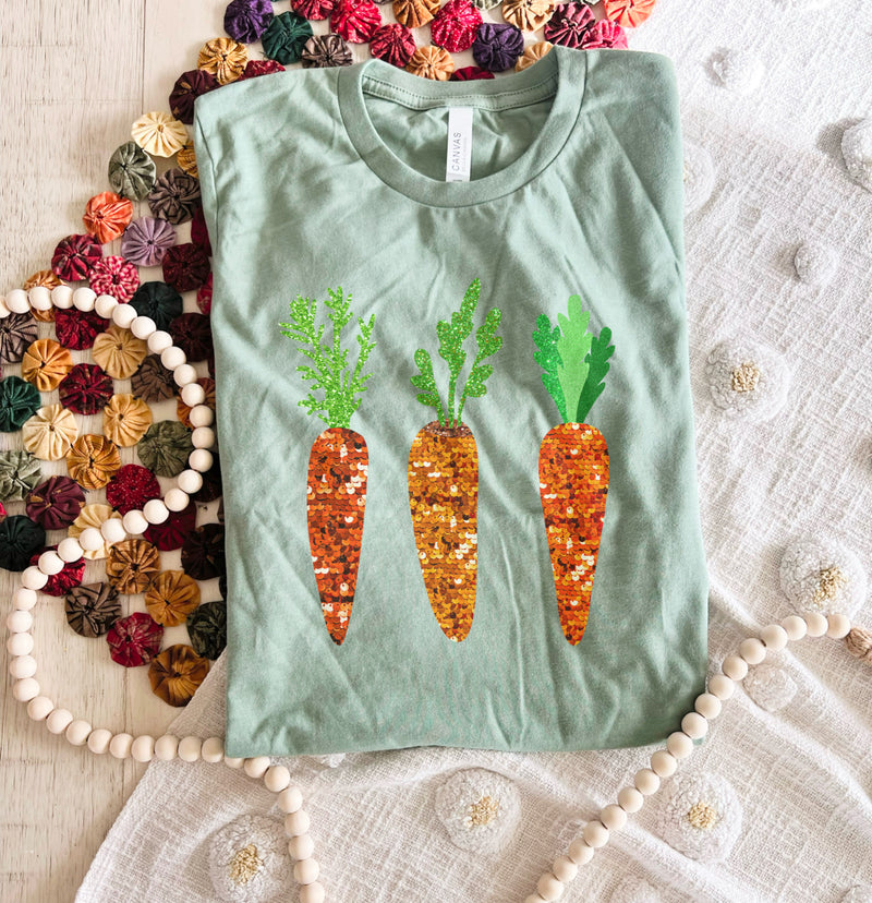 Faux glitter carrots tee