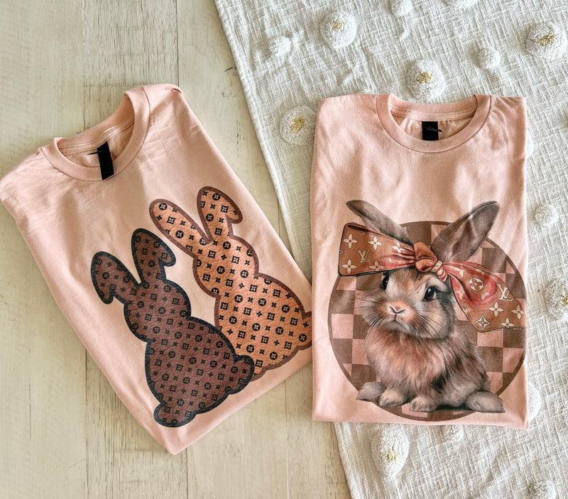 Boujee bow/ Double bunny tee